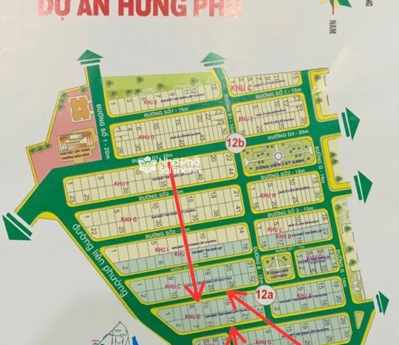 Hình ảnh Đất mặt tiền đường D14, khu dân cư Hưng Phú, Phước Long B
