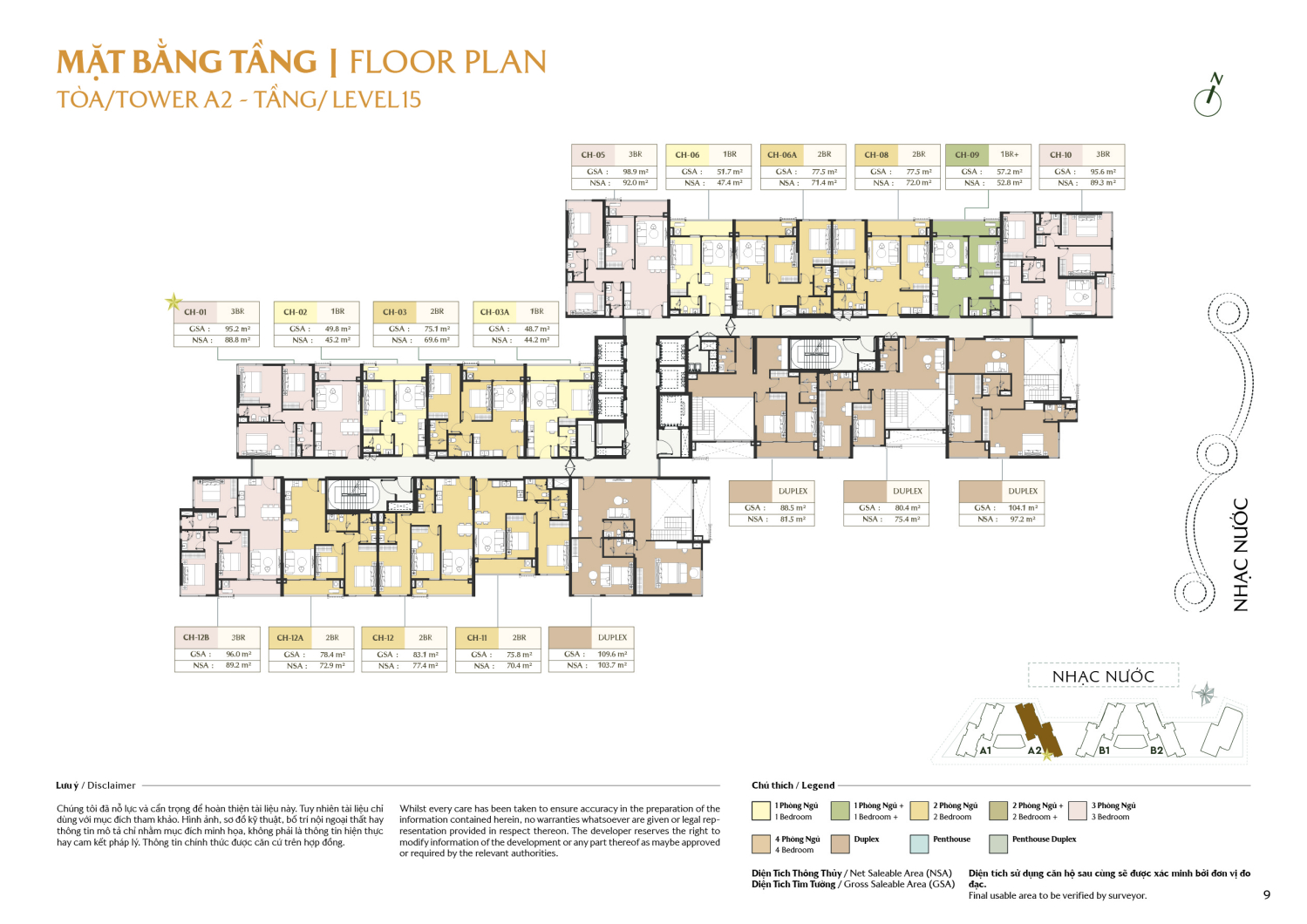 Mặt bằng To&agrave; A2 - Layout 7