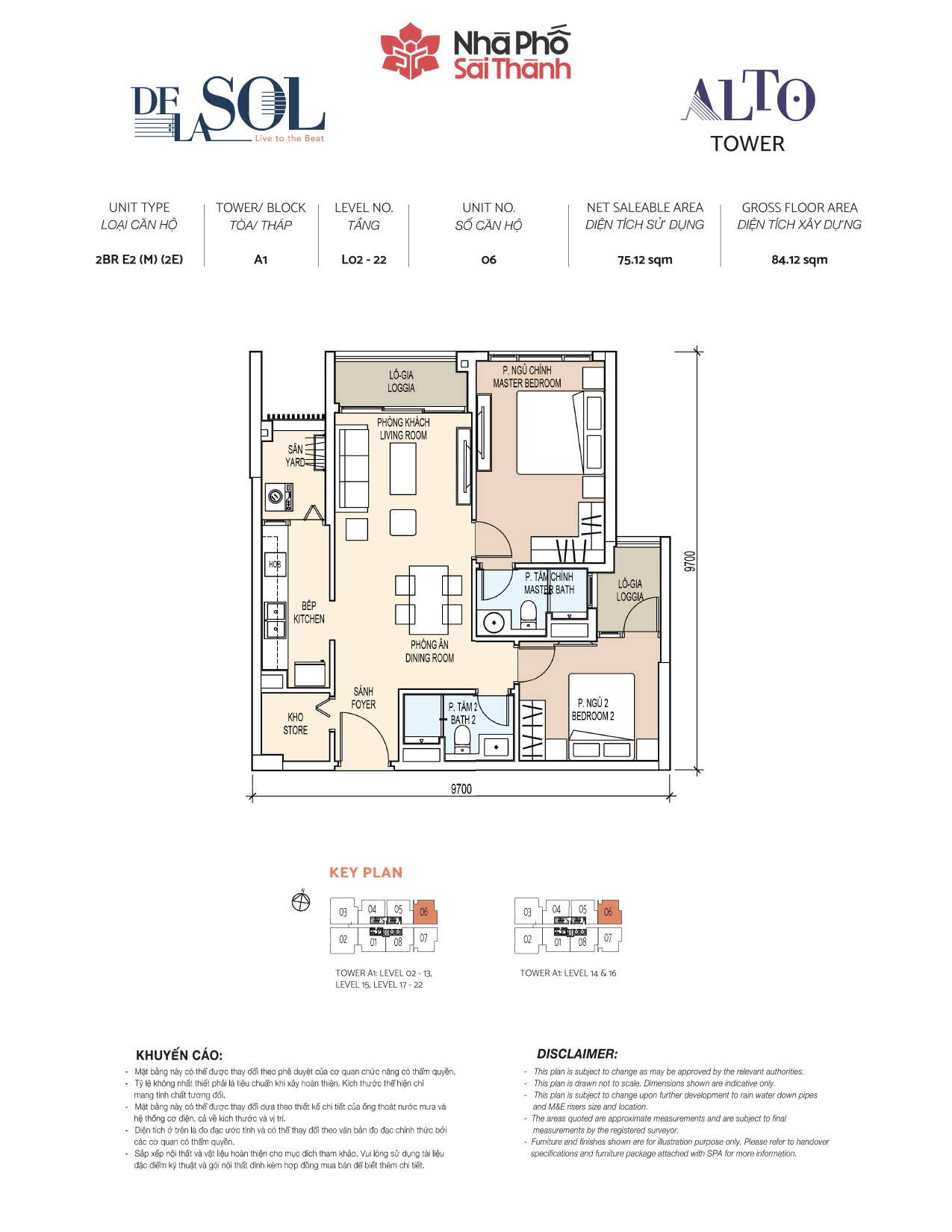 Mặt bằng To&agrave; Alto - Layout 1