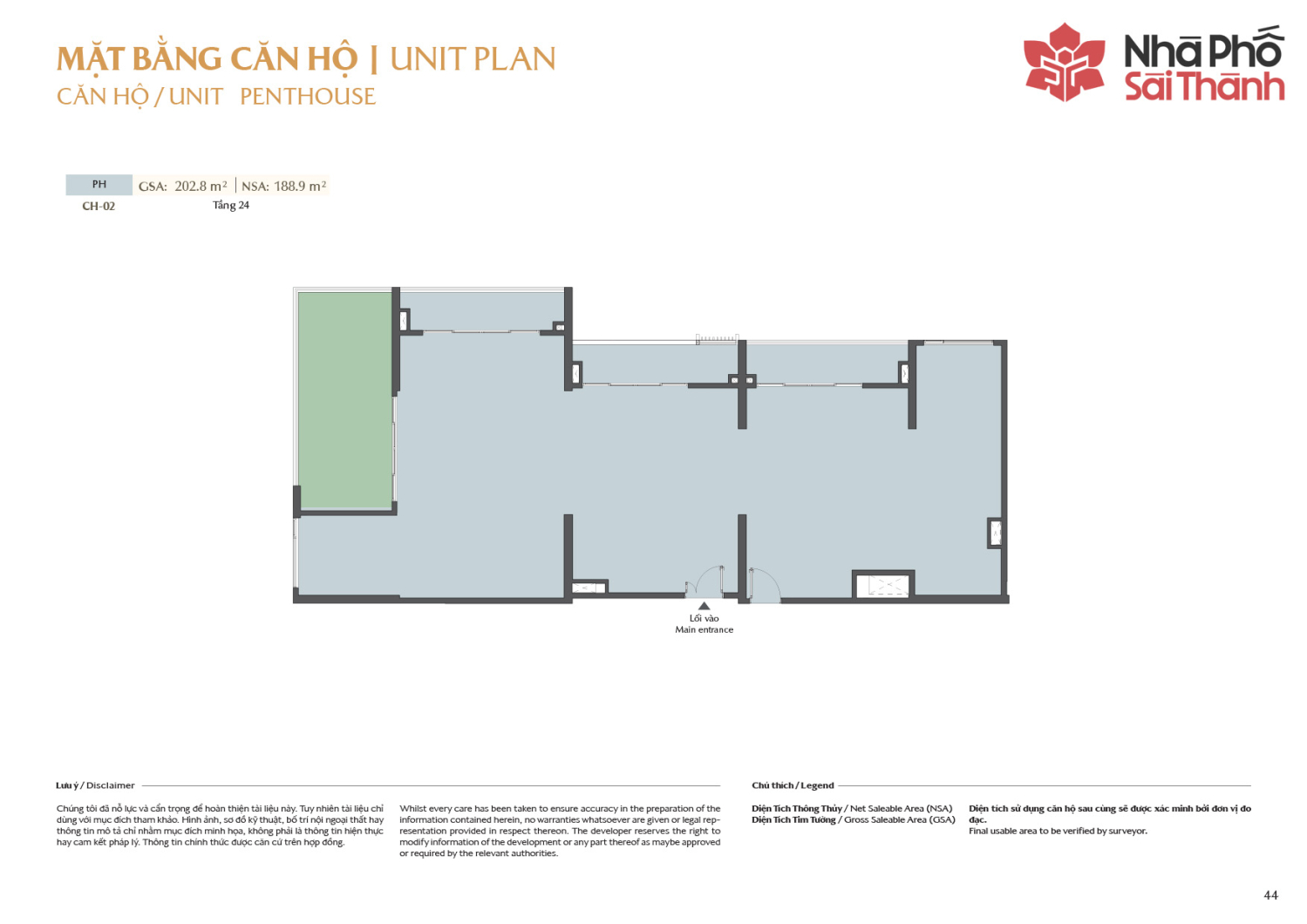 Layout căn hộ Duplex  A2 - Layout 2
