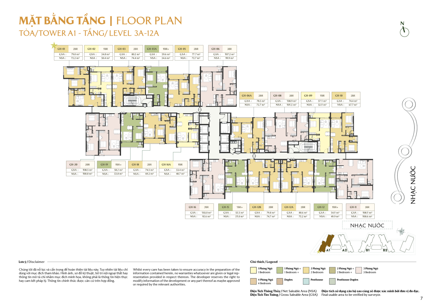 Mặt bằng To&agrave; A1 - Layout 5