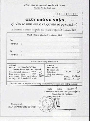 Hình ảnh Bán Nhà Mặt Tiền 62-64 Nguyễn Cư Trinh, Bến Thành