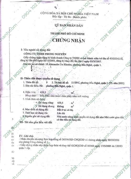 Hình ảnh Bán Biệt Thự số 10 Alexander De Rhodes Phường Bến Nghé.Quận 1