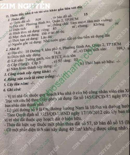 Hình ảnh Bán nhà 10 Đường Số 9, Phường Thảo Điền, Quận 2