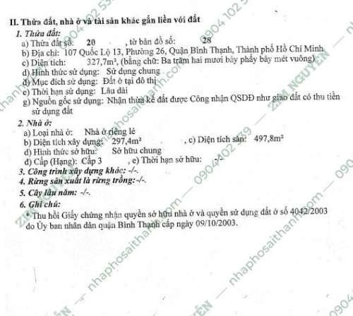 Hình ảnh Bán nhà 109A 107 Quốc Lộ 13, Phường 26, Quận Bình Thạnh
