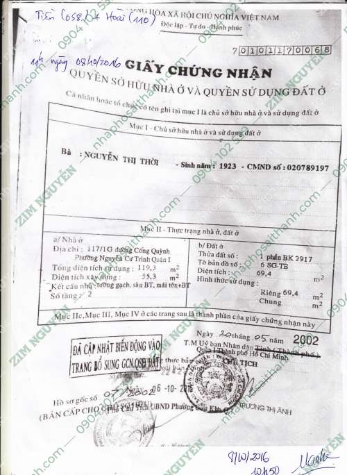 Hình ảnh Bán nhà 117/1G Cống Quỳnh, Phường Nguyễn Cư Trinh, Quận 1