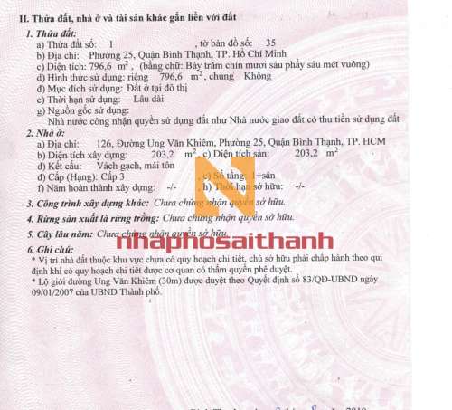 Hình ảnh Bán nhà 124 126 Ung Văn Khiêm, Phường 25, Quận Bình Thạnh