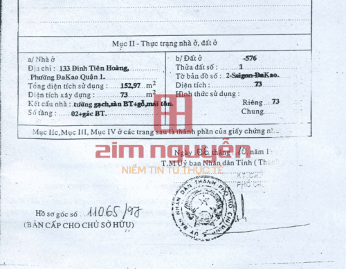 Hình ảnh Bán nhà 133 Đinh Tiên Hoàng Phường Đa Kao Quận 1