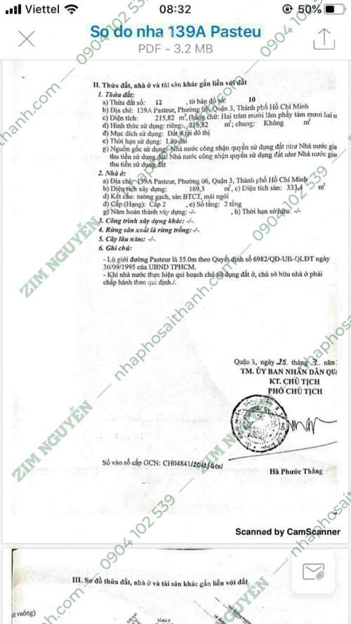 Hình ảnh Bán nhà 139A Pasteur Phường Võ Thị Sáu Quận 3