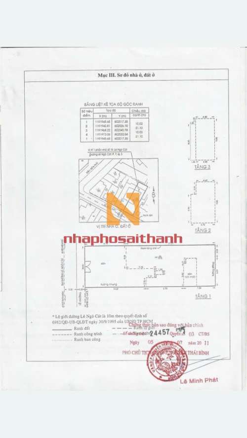 Hình ảnh Bán nhà 14 Lê Ngô Cát phường Võ Thị Sáu Quận 3