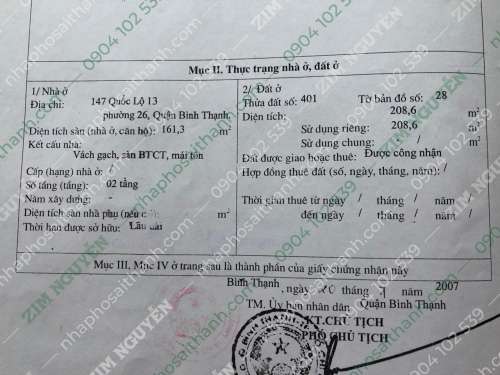 Hình ảnh Bán nhà 147 Quốc Lộ 13, Phường 26, Bình Thạnh