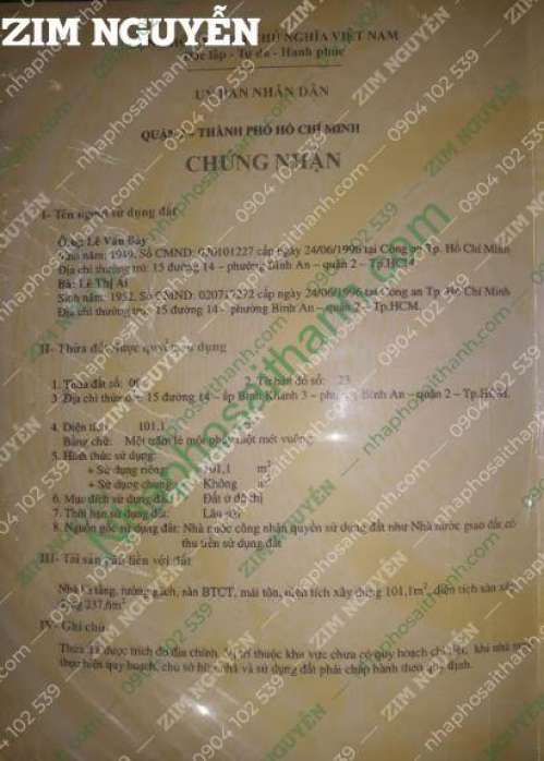 Hình ảnh Bán nhà số 15 Đường số 14 , Bình An Quận 2