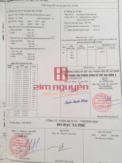 Hình ảnh Bán nhà 163 165 Trần Não, Phường Bình An, Quận 2