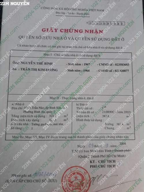 Hình ảnh Đất 163A Trần Não Bình Khánh Bình An Quận 2