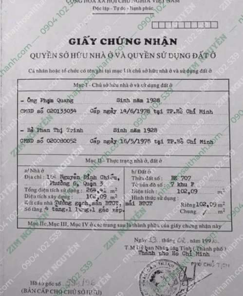 Hình ảnh Bán nhà 164 Nguyễn Đình Chiểu, Phường Võ Thị Sáu, Quận 3