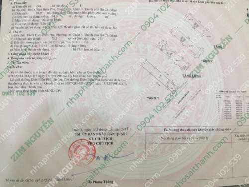 Hình ảnh Bán nhà 164 C-D Điện Biên Phủ, Phường Võ Thị Sáu, Quận 3