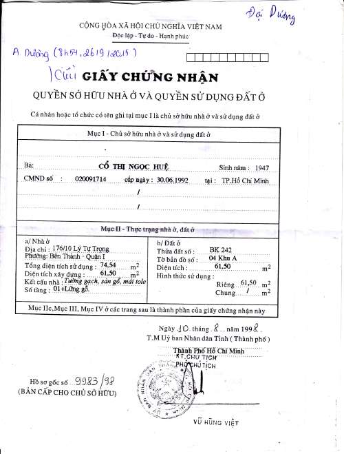 Hình ảnh Bán khách sạn 176/10 Lý Tự Trọng, Phường Bến Thành, Quận 1