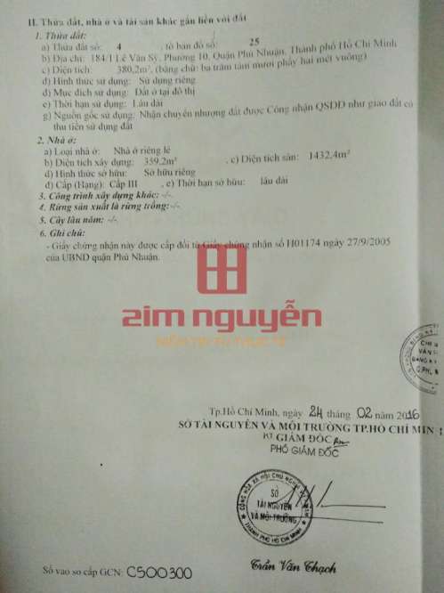 Hình ảnh Bán nhà 184/1 Lê Văn Sỹ Phường 10 Quận Phú Nhuận