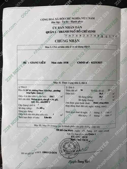 Hình ảnh Bán nhà 19 Phan Văn Đạt, Phường Bến Nghé, Quận 1