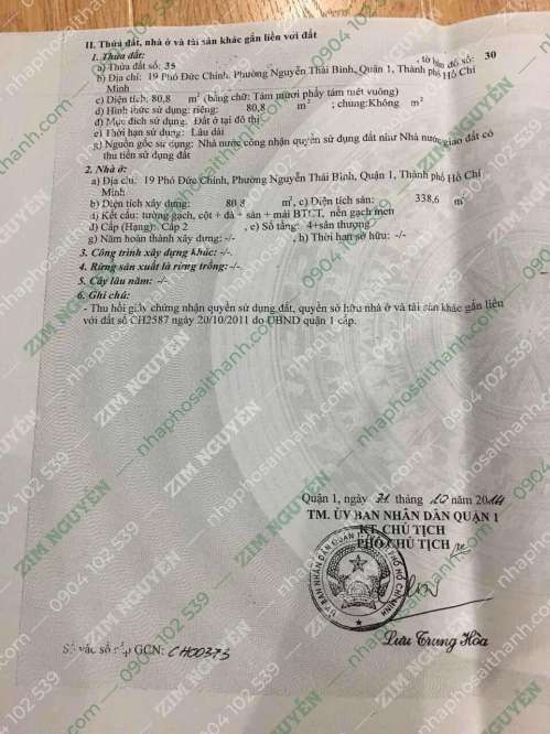 Hình ảnh Bán nhà 19 21 Phó Đức Chính, P Nguyễn Thái Bình, Quận 1