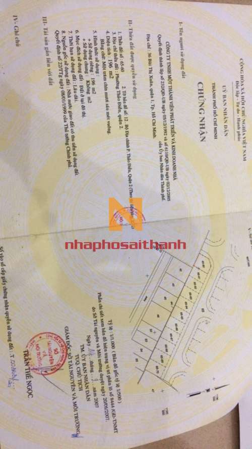 Hình ảnh Bán đất 2 mặt tiền 204B41 Nguyễn Văn Hưởng phường Thảo Điền