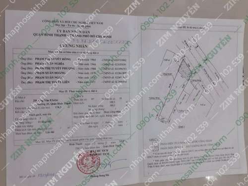 Hình ảnh Bán nhà  206 Ung Văn Khiêm, Phường 25, Q. Bình Thạnh