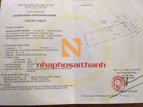Hình ảnh Bán nhà 207/63 Nguyễn Văn Đậu, Phường 11, Quận Bình Thạnh