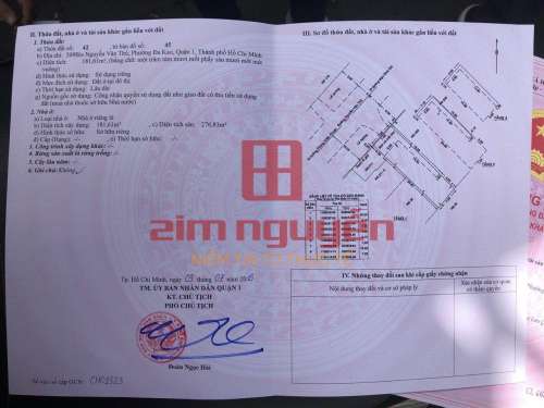 Hình ảnh Bán nhà 209 Bis Nguyễn Văn Thủ, Phường Đa Kao, Quận 1