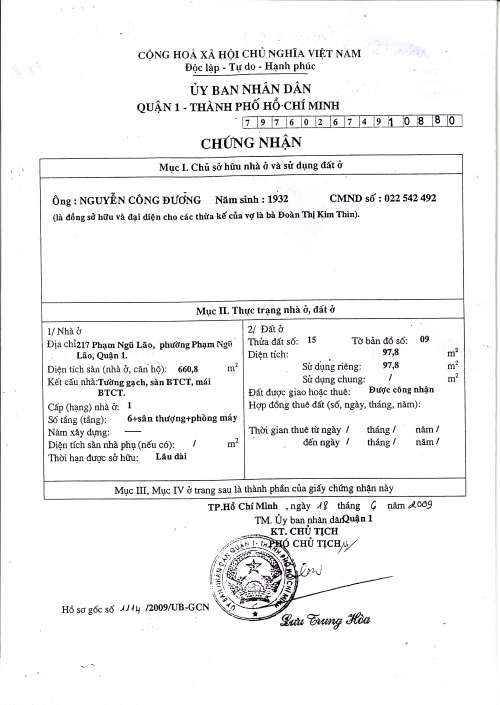 Hình ảnh Bán nhà 217 Phạm Ngũ Lão, Phường Phạm Ngũ Lão Quận 1