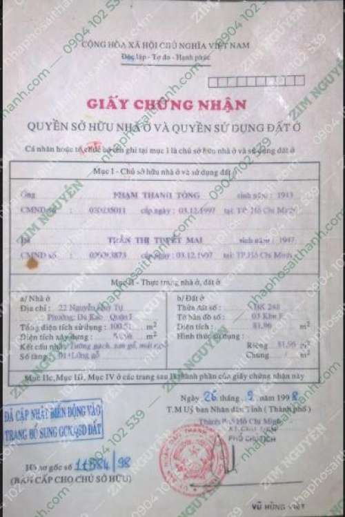 Hình ảnh Bán nhà 22 Nguyễn Huy Tự, Phường Đa Kao, Quận 1