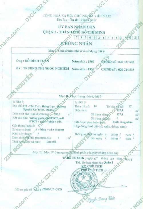 Hình ảnh Bán nhà 222 224 Trần Hưng Đạo Nguyễn Cư Trinh Quận 1