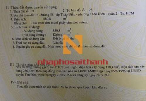 Hình ảnh Bán nhà 1180 Đường số 56, Phường Thảo Điền, Quận 2