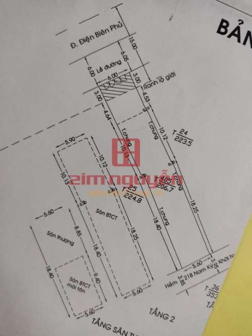 Hình ảnh Bán nhà 237 Điện Biên Phủ Phường Võ Thị Sáu Quận 3