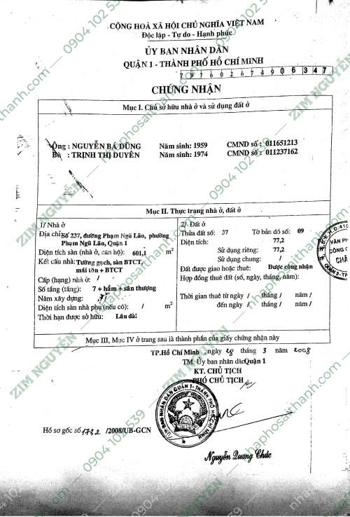 Hình ảnh Bán khách sạn 237 Phạm Ngũ Lão Phường Phạm Ngũ Lão Quận 1
