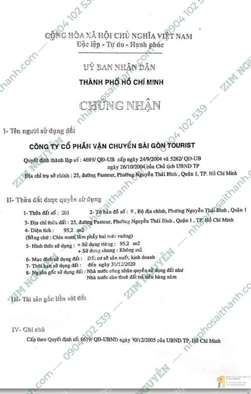Hình ảnh Bán nhà 25 Pasteur, Phường Nguyễn Thái Bình, Quận 1