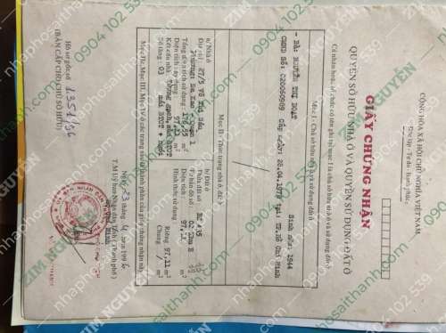 Hình ảnh Bán nhà 27/5 Võ Thị Sáu, Phường Đa Kao, Quận 1
