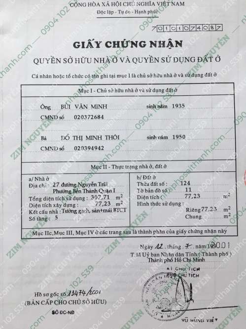 Hình ảnh Bán nhà 27 Nguyễn Trãi, P. Bến Thành, Quận 1