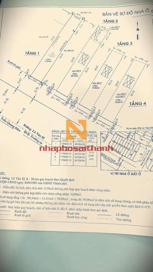 Hình ảnh Bán nhà 270 Lê Văn Sỹ Phường 14 Quận 3