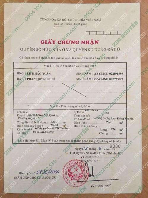 Hình ảnh Bán nhà 28 30 Ngô Quyền, Phường 6, Quận 5