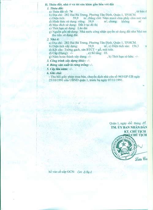 Hình ảnh Bán nhà 282 Hai Bà Trưng Phường Tân Định Quận 1