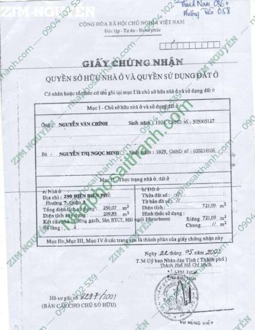 Hình ảnh Bán biệt thự 290 Điện Biên Phủ phường Võ Thị Sáu, Quận 3
