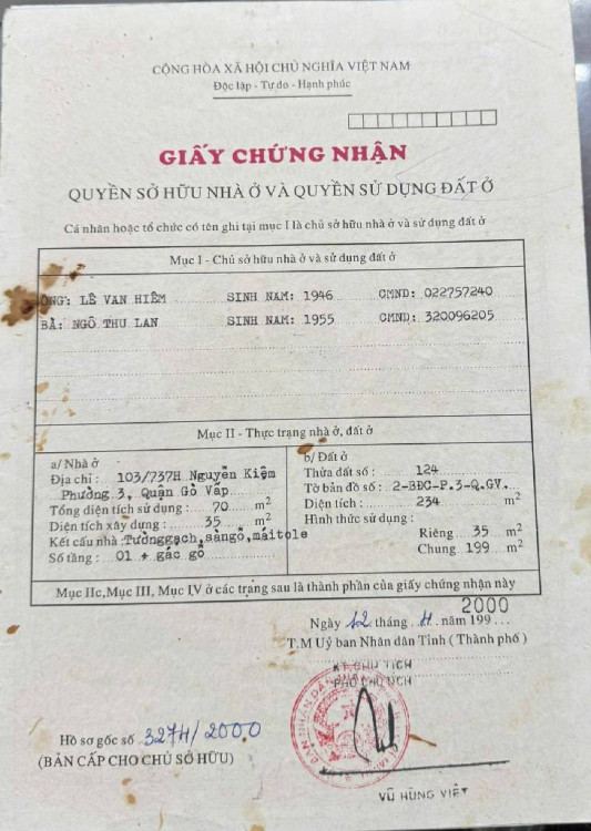 Hình ảnh Bán nhà hẻm 55/88/6 Nguyễn Văn Công, Phường Hạnh Thông
