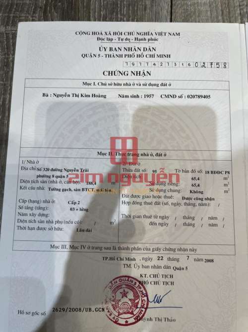 Hình ảnh Bán nhà 320 Nguyễn Trãi, Phường 8, Quận 5