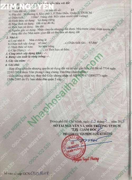 Hình ảnh Bán nhà số 36 đường số 4 Phường Thảo Điền Quận 2