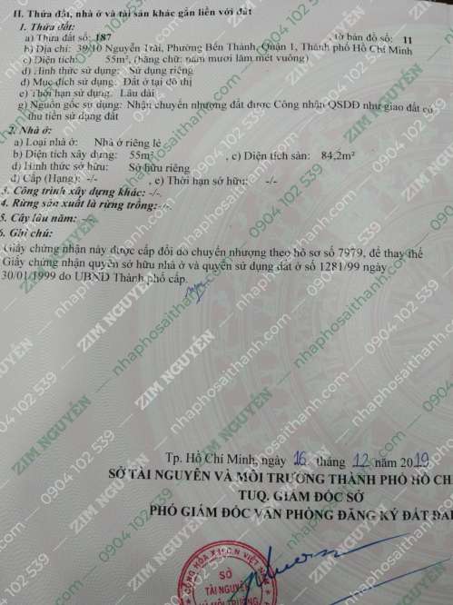 Hình ảnh Bán nhà 39/10 Nguyễn Trãi, Phường Bến Thành, Quận 1