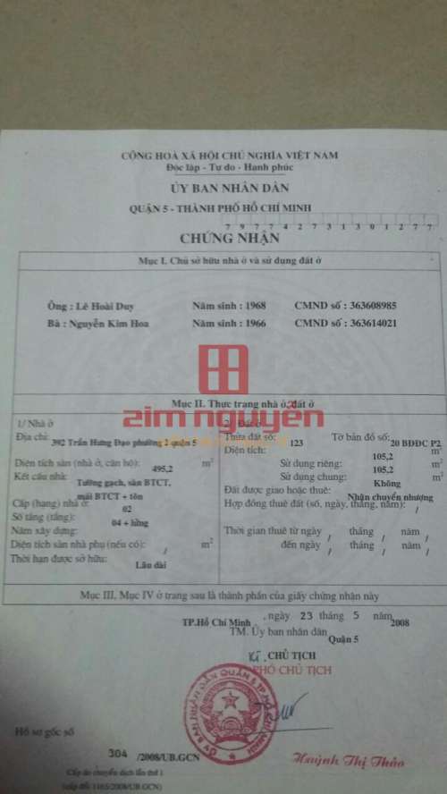 Hình ảnh Bán nhà 392 Trần Hưng Đạo Phường 2 Quận 5