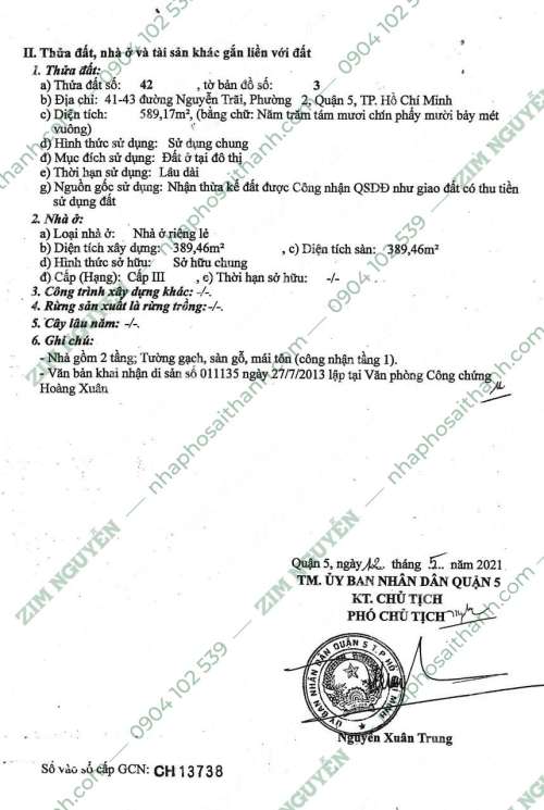 Hình ảnh Bán nhà 41 43 Nguyễn Trãi, Phường 1, Quận 5