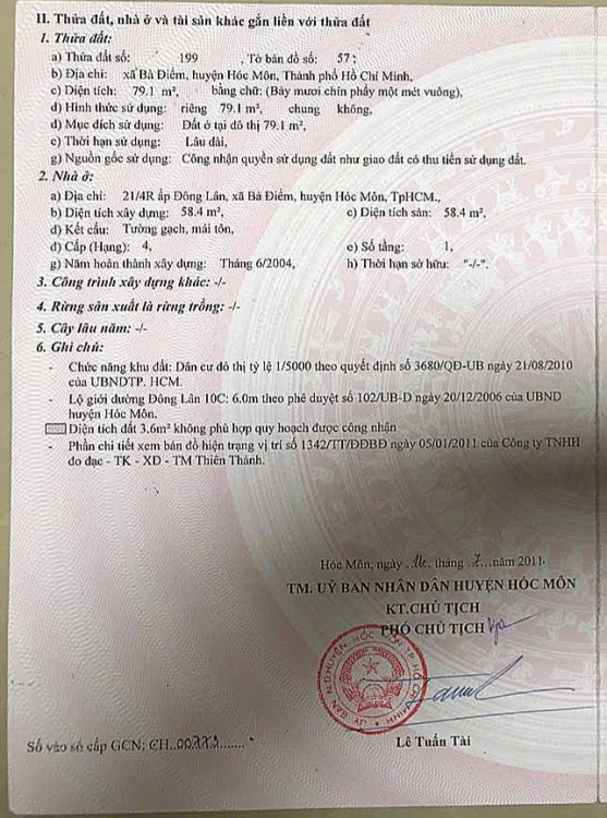 Hình ảnh Bán nhà số 21/4r Đông Lân 10, Xã Bà Điểm, Huyện Hóc Môn (cũ)