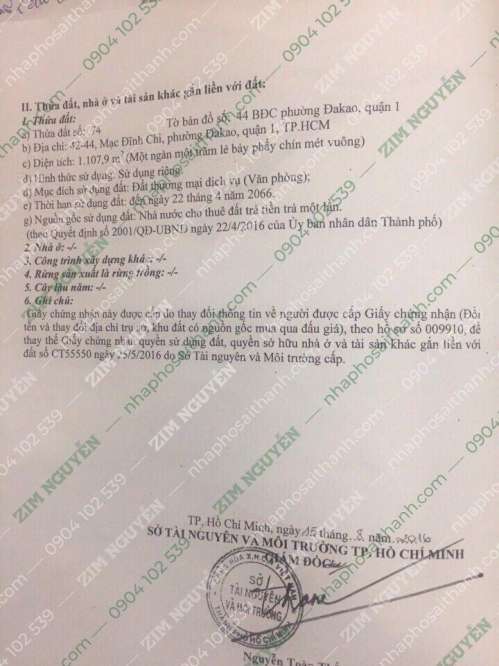 Hình ảnh Bán nhà 42 44 Mạc Đĩnh Chi, Phường Đa Kao, Quận 1