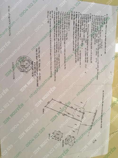 Hình ảnh Bán nhà 435 437 Lê Trọng Tấn, Phường Sơn Kỳ, Quận Tân Phú